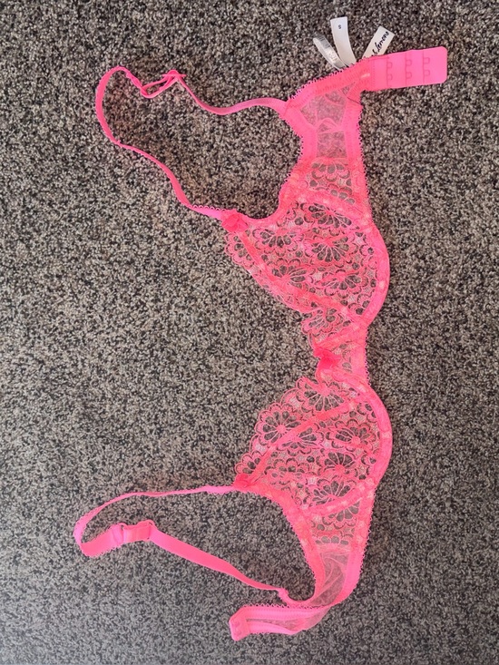 For Love And Lemons Other - For Love And Lemons Neon Pink Lace Bra